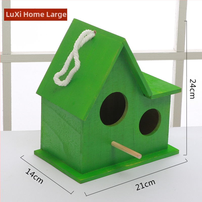 Linnupesa, papagoipesa, soe sigimiskast, õues kasutatav täispuidust rippuv pesa, linnumaja, tiigri nahast pojengist linnupesa, kooruv väike linnupesa