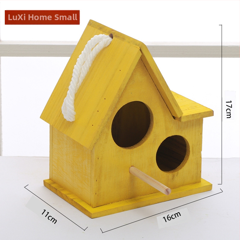 Linnupesa, papagoipesa, soe sigimiskast, õues kasutatav täispuidust rippuv pesa, linnumaja, tiigri nahast pojengist linnupesa, kooruv väike linnupesa