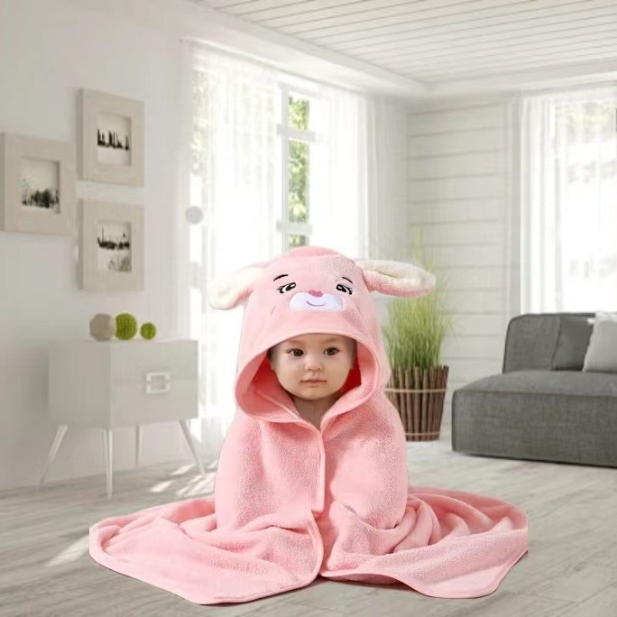 Kūdikio rankšluostis su danga naujagimiui, vaikiškas rankšluostis, sugeriantis, šiltas, koralų vilnos kepurė, nespyruoklinis