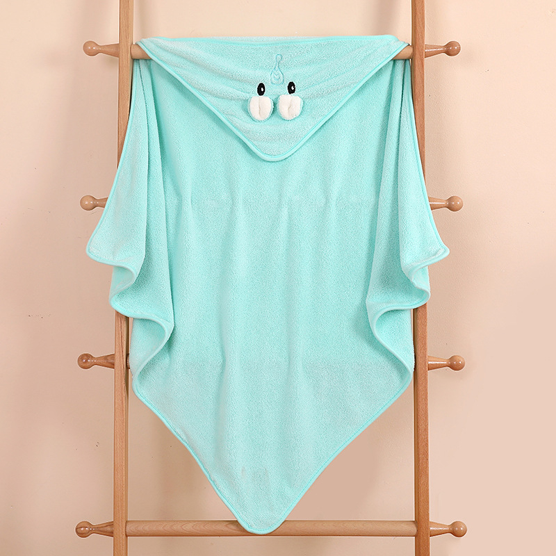 Kūdikio rankšluostis su danga naujagimiui, vaikiškas rankšluostis, sugeriantis, šiltas, koralų vilnos kepurė, nespyruoklinis