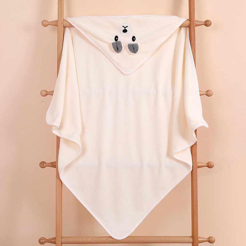 Kūdikio rankšluostis su danga naujagimiui, vaikiškas rankšluostis, sugeriantis, šiltas, koralų vilnos kepurė, nespyruoklinis