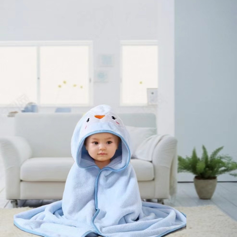 Kūdikio rankšluostis su danga naujagimiui, vaikiškas rankšluostis, sugeriantis, šiltas, koralų vilnos kepurė, nespyruoklinis