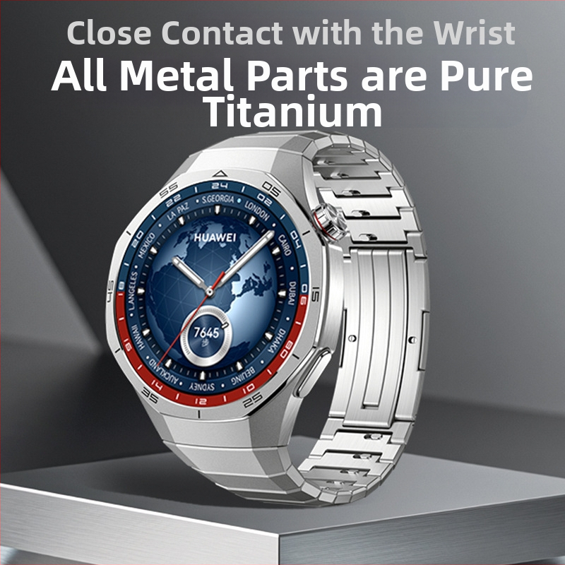 Tinka „Huawei Gt5/Pro Watch“ titano lydinio gryno titano dirželiui „GT4/Watch5/4/6“ verslo stiliaus laikrodžio dirželiui