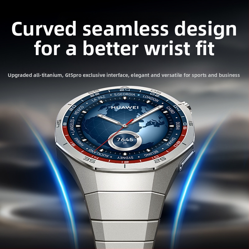 Подходящ за Huawei Gt5/Pro Watch Титаниева сплав Чиста титаниева каишка Gt4/Watch5/4/6 Бизнес стил каишка за часовник