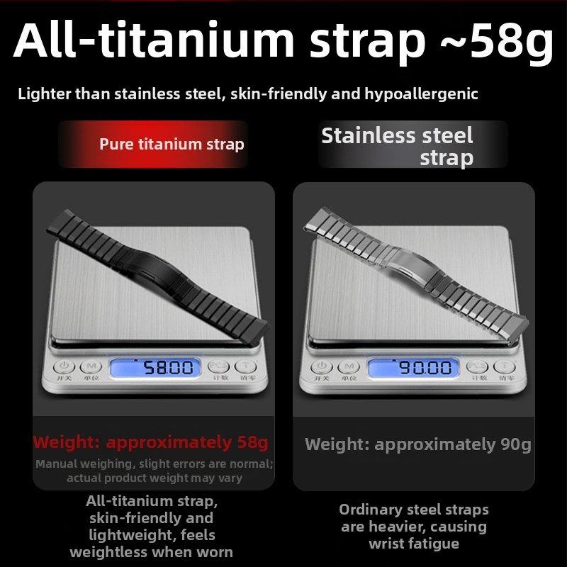 Подходящ за Huawei Gt5/Pro Watch Титаниева сплав Чиста титаниева каишка Gt4/Watch5/4/6 Бизнес стил каишка за часовник