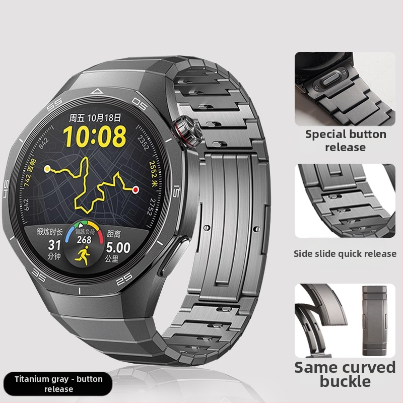 Tinka „Huawei Gt5/Pro Watch“ titano lydinio gryno titano dirželiui „GT4/Watch5/4/6“ verslo stiliaus laikrodžio dirželiui