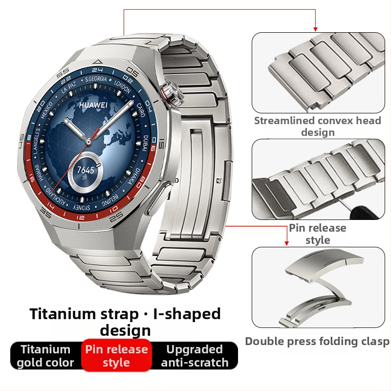 Tinka „Huawei Gt5/Pro Watch“ titano lydinio gryno titano dirželiui „GT4/Watch5/4/6“ verslo stiliaus laikrodžio dirželiui