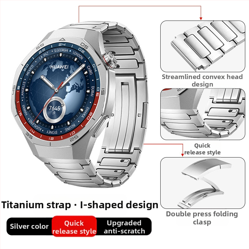 Tinka „Huawei Gt5/Pro Watch“ titano lydinio gryno titano dirželiui „GT4/Watch5/4/6“ verslo stiliaus laikrodžio dirželiui