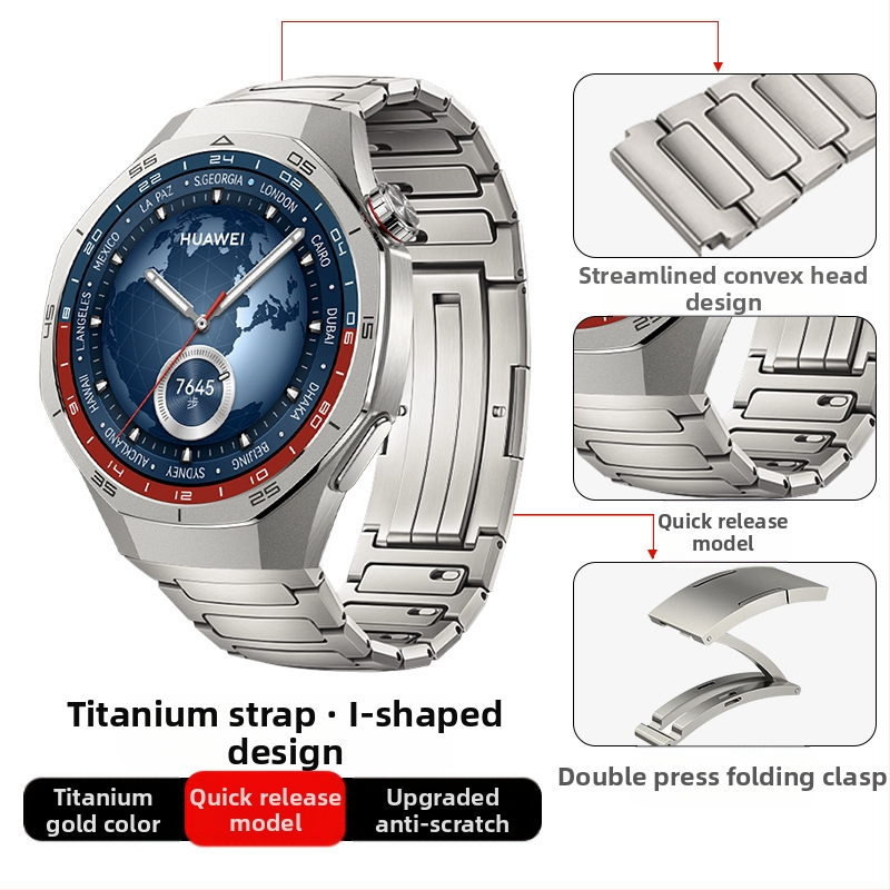 Tinka „Huawei Gt5/Pro Watch“ titano lydinio gryno titano dirželiui „GT4/Watch5/4/6“ verslo stiliaus laikrodžio dirželiui