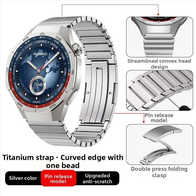 Tinka „Huawei Gt5/Pro Watch“ titano lydinio gryno titano dirželiui „GT4/Watch5/4/6“ verslo stiliaus laikrodžio dirželiui