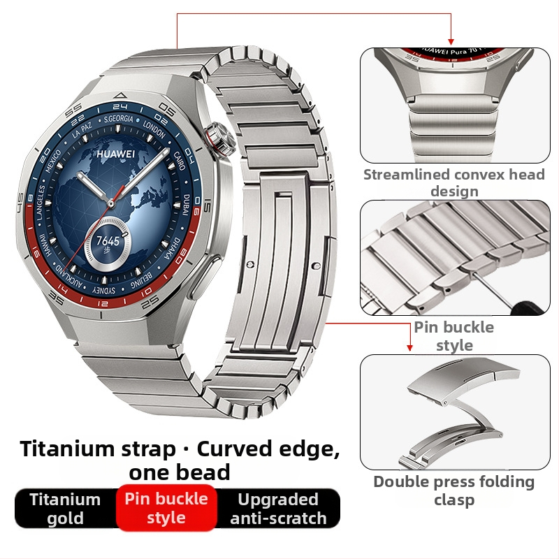 Tinka „Huawei Gt5/Pro Watch“ titano lydinio gryno titano dirželiui „GT4/Watch5/4/6“ verslo stiliaus laikrodžio dirželiui