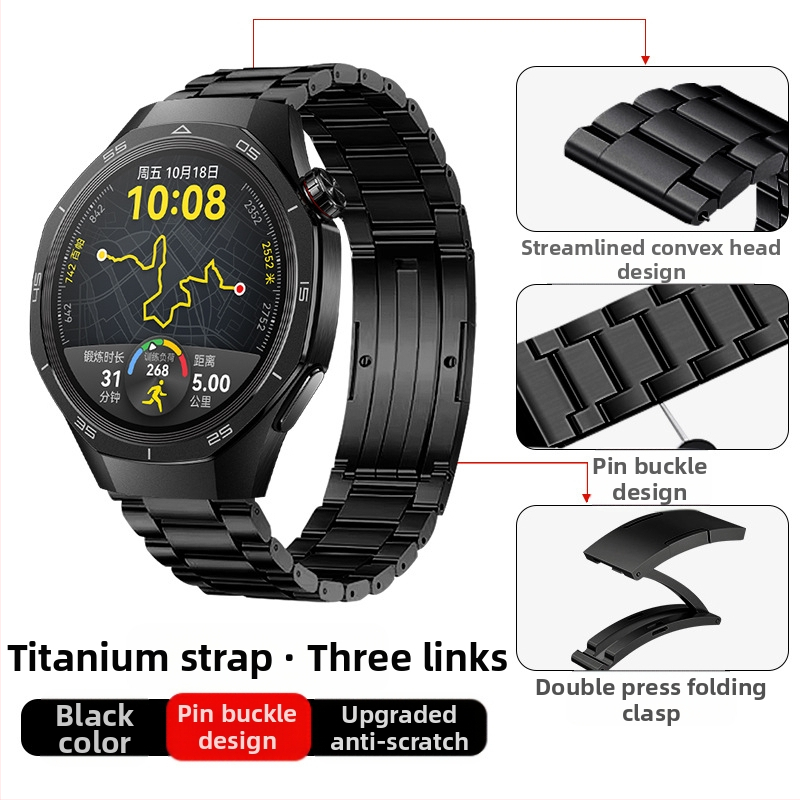 Tinka „Huawei Gt5/Pro Watch“ titano lydinio gryno titano dirželiui „GT4/Watch5/4/6“ verslo stiliaus laikrodžio dirželiui
