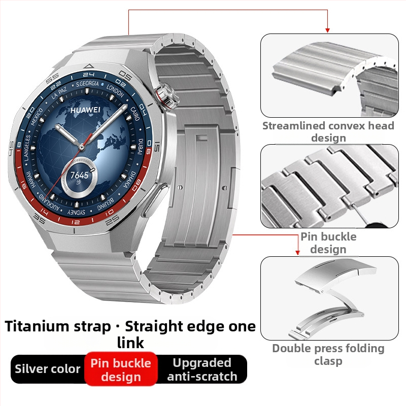 Tinka „Huawei Gt5/Pro Watch“ titano lydinio gryno titano dirželiui „GT4/Watch5/4/6“ verslo stiliaus laikrodžio dirželiui
