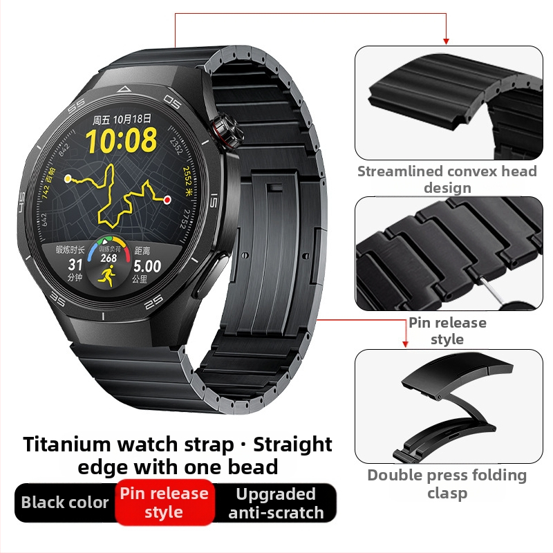 Tinka „Huawei Gt5/Pro Watch“ titano lydinio gryno titano dirželiui „GT4/Watch5/4/6“ verslo stiliaus laikrodžio dirželiui