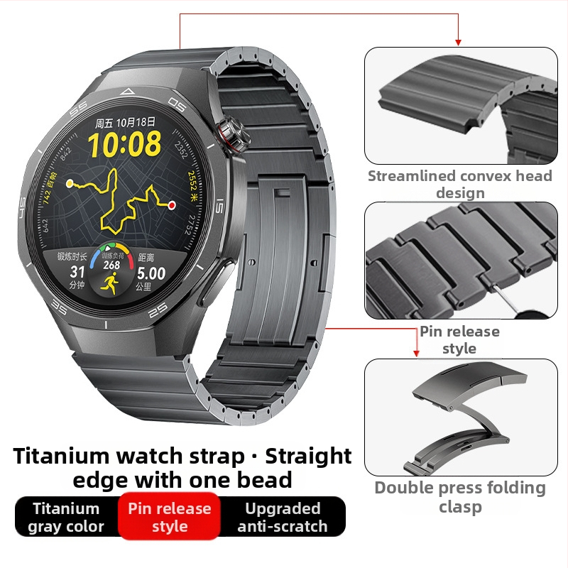 Tinka „Huawei Gt5/Pro Watch“ titano lydinio gryno titano dirželiui „GT4/Watch5/4/6“ verslo stiliaus laikrodžio dirželiui
