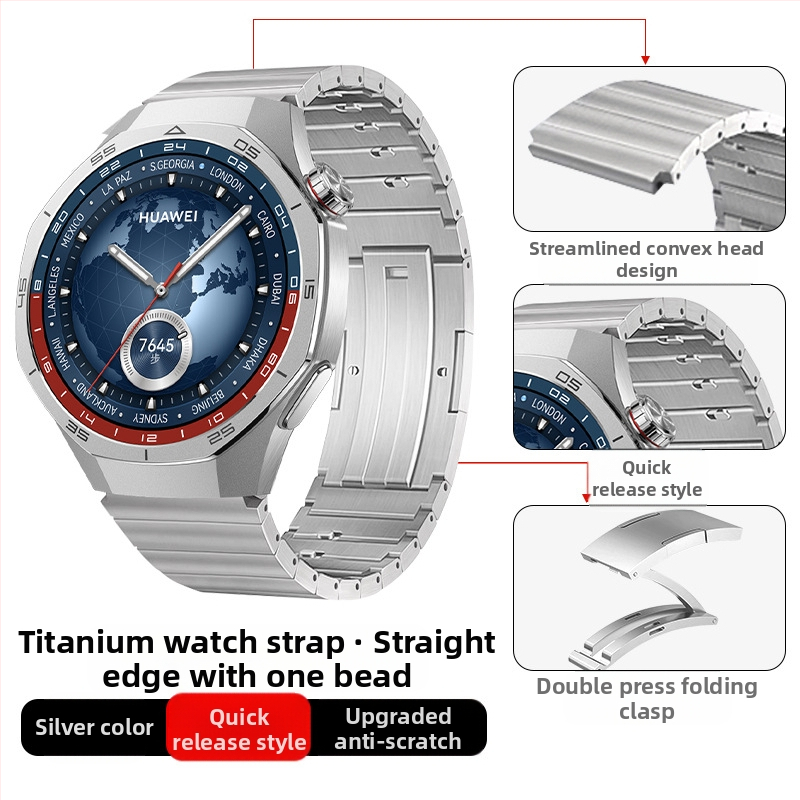Tinka „Huawei Gt5/Pro Watch“ titano lydinio gryno titano dirželiui „GT4/Watch5/4/6“ verslo stiliaus laikrodžio dirželiui