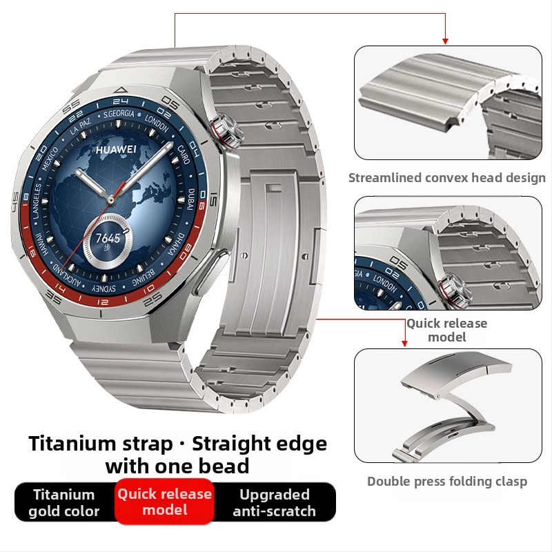 Tinka „Huawei Gt5/Pro Watch“ titano lydinio gryno titano dirželiui „GT4/Watch5/4/6“ verslo stiliaus laikrodžio dirželiui
