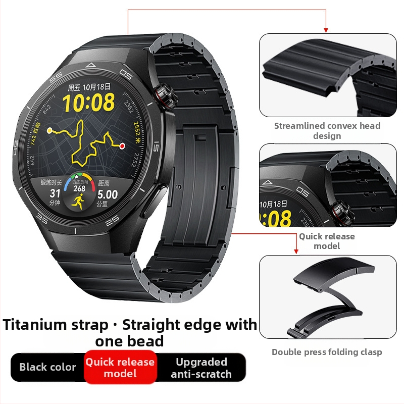 Tinka „Huawei Gt5/Pro Watch“ titano lydinio gryno titano dirželiui „GT4/Watch5/4/6“ verslo stiliaus laikrodžio dirželiui