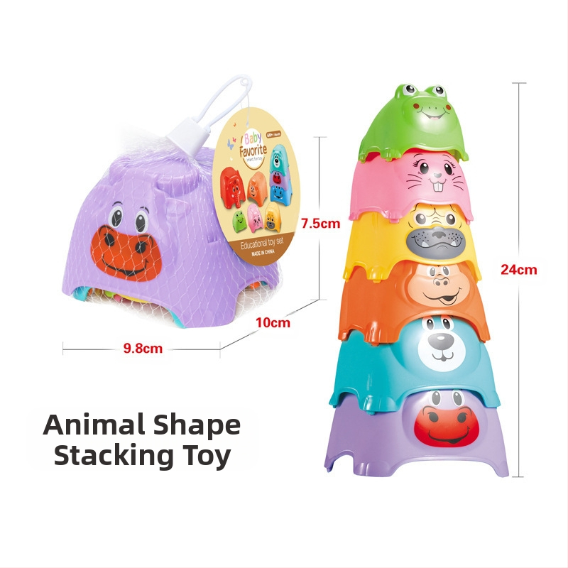 Детска цветна подредена чаша, цветна когнитивна подредена чаша, бебешка образователна ранна образователна бебешка практическа играчка за мозъка