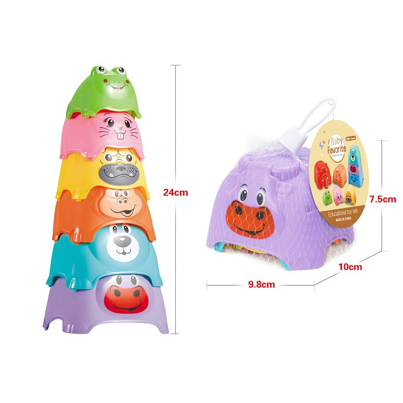 Bērnu krāsaina sakrauta krūze, krāsaina kognitīvi sakrauta krūze, mazuļa izglītojoša agrīnā izglītība, mazuļa praktiskas smadzeņu rotaļlietas