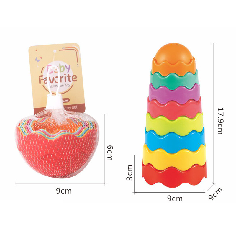 Bērnu krāsaina sakrauta krūze, krāsaina kognitīvi sakrauta krūze, mazuļa izglītojoša agrīnā izglītība, mazuļa praktiskas smadzeņu rotaļlietas