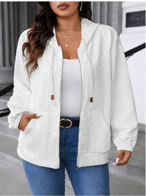 Amazon 2024 Euroopa ja Ameerika Ühendriikide piiriülese väliskaubanduse sügis-talve uus lahtine pikkade varrukatega kapuutsiga kardigan taskuga naistele