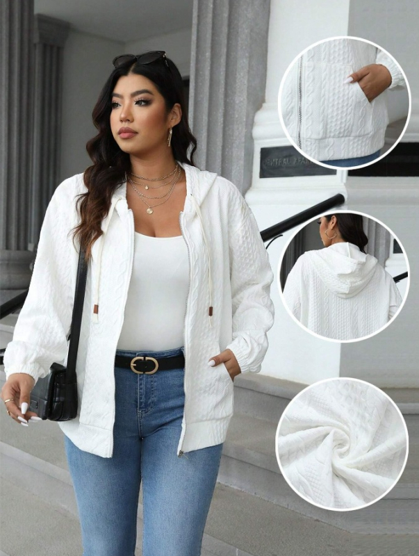 Amazon 2024 Euroopa ja Ameerika Ühendriikide piiriülese väliskaubanduse sügis-talve uus lahtine pikkade varrukatega kapuutsiga kardigan taskuga naistele