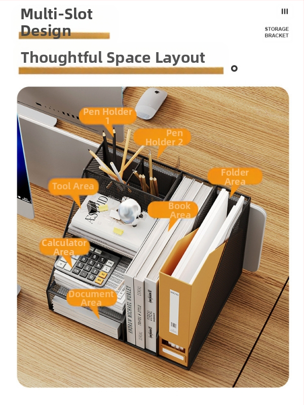 Поставка за книги, настолен стелаж за файлове, метален стелаж за съхранение, кутия за организиране на данни, многослойна папка за файлове, стойка за съхранение на файлове