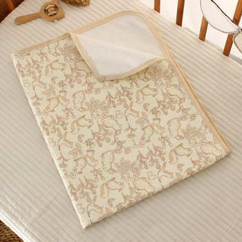 Cukraus vatos marlės vystyklų pagalvėlė kūdikiui, bambuko pluošto, vandeniui atsparus čiužinys kūdikiams, plaunama patalynė kūdikiui