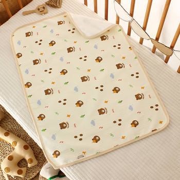 Cukraus vatos marlės vystyklų pagalvėlė kūdikiui, bambuko pluošto, vandeniui atsparus čiužinys kūdikiams, plaunama patalynė kūdikiui
