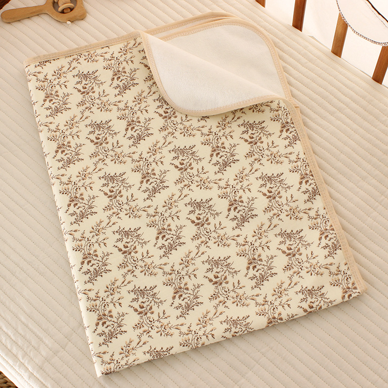 Cukraus vatos marlės vystyklų pagalvėlė kūdikiui, bambuko pluošto, vandeniui atsparus čiužinys kūdikiams, plaunama patalynė kūdikiui