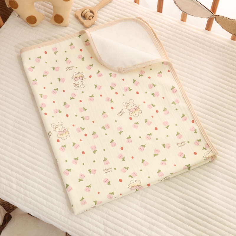 Cukraus vatos marlės vystyklų pagalvėlė kūdikiui, bambuko pluošto, vandeniui atsparus čiužinys kūdikiams, plaunama patalynė kūdikiui