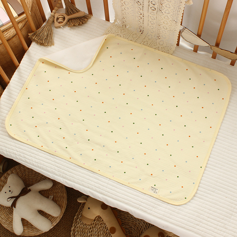Cukraus vatos marlės vystyklų pagalvėlė kūdikiui, bambuko pluošto, vandeniui atsparus čiužinys kūdikiams, plaunama patalynė kūdikiui