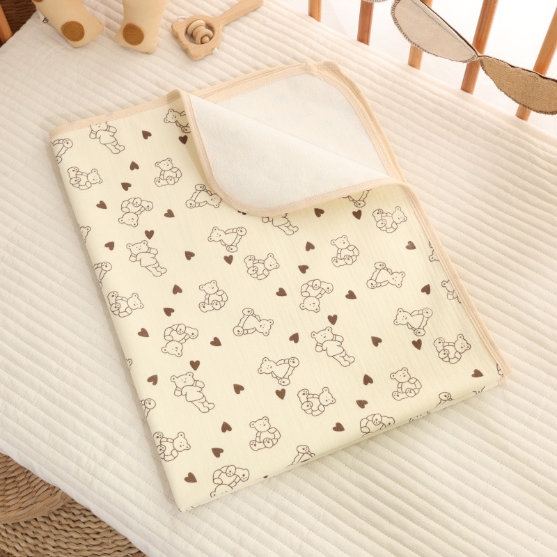 Cukraus vatos marlės vystyklų pagalvėlė kūdikiui, bambuko pluošto, vandeniui atsparus čiužinys kūdikiams, plaunama patalynė kūdikiui