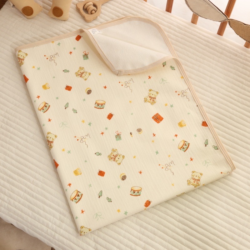 Cukraus vatos marlės vystyklų pagalvėlė kūdikiui, bambuko pluošto, vandeniui atsparus čiužinys kūdikiams, plaunama patalynė kūdikiui