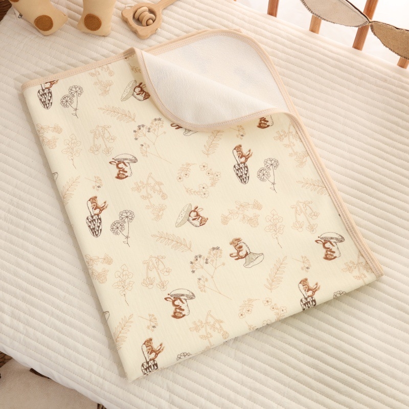 Cukraus vatos marlės vystyklų pagalvėlė kūdikiui, bambuko pluošto, vandeniui atsparus čiužinys kūdikiams, plaunama patalynė kūdikiui