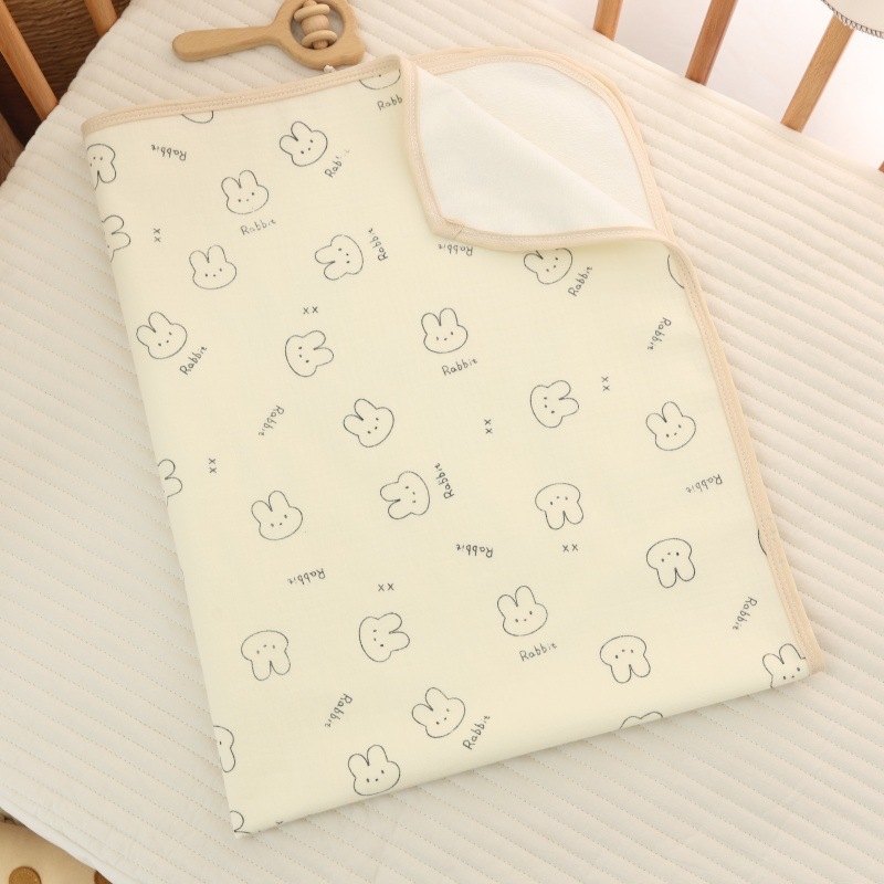 Cukraus vatos marlės vystyklų pagalvėlė kūdikiui, bambuko pluošto, vandeniui atsparus čiužinys kūdikiams, plaunama patalynė kūdikiui
