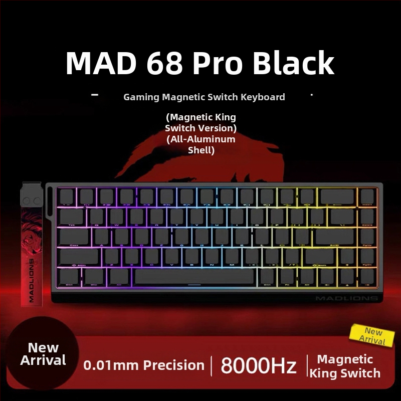 Kuumühendusega 68-minutilise viivitusega eSports HED60 klaviatuur, magnetiline telg, täisklahv, 68 klahvi, madal klahvistik, MA61