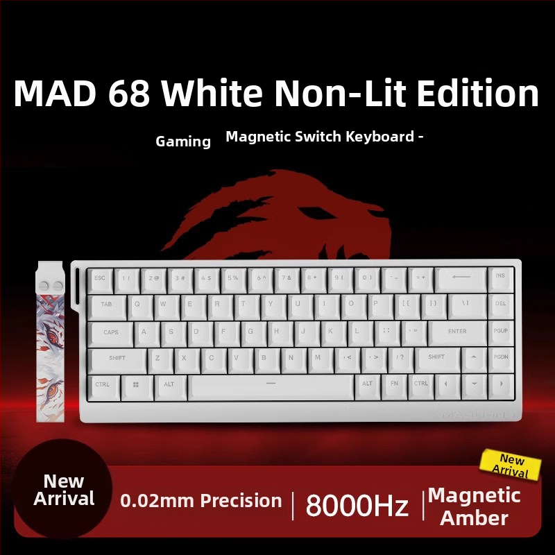 Kuumühendusega 68-minutilise viivitusega eSports HED60 klaviatuur, magnetiline telg, täisklahv, 68 klahvi, madal klahvistik, MA61