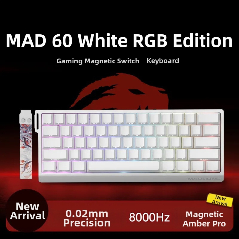 Kuumühendusega 68-minutilise viivitusega eSports HED60 klaviatuur, magnetiline telg, täisklahv, 68 klahvi, madal klahvistik, MA61