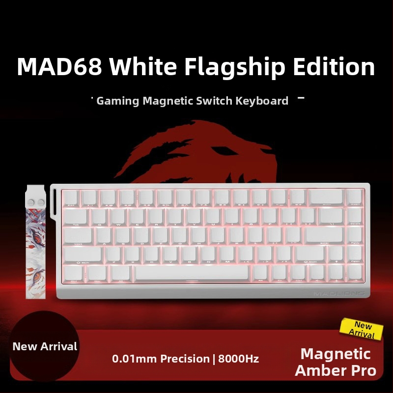 Kuumühendusega 68-minutilise viivitusega eSports HED60 klaviatuur, magnetiline telg, täisklahv, 68 klahvi, madal klahvistik, MA61