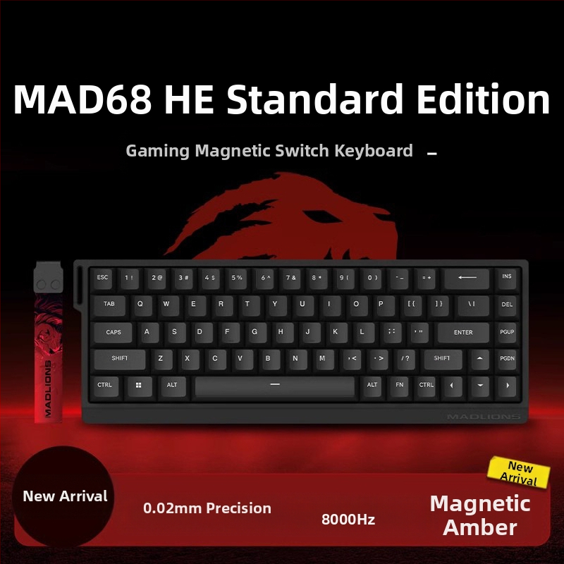 Kuumühendusega 68-minutilise viivitusega eSports HED60 klaviatuur, magnetiline telg, täisklahv, 68 klahvi, madal klahvistik, MA61