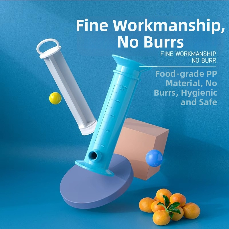 Прост пълнител за бебешка храна тип спринцовка, разделител за торбички за бебешко плодово пюре, приспособление за споделяне на бебешка храна