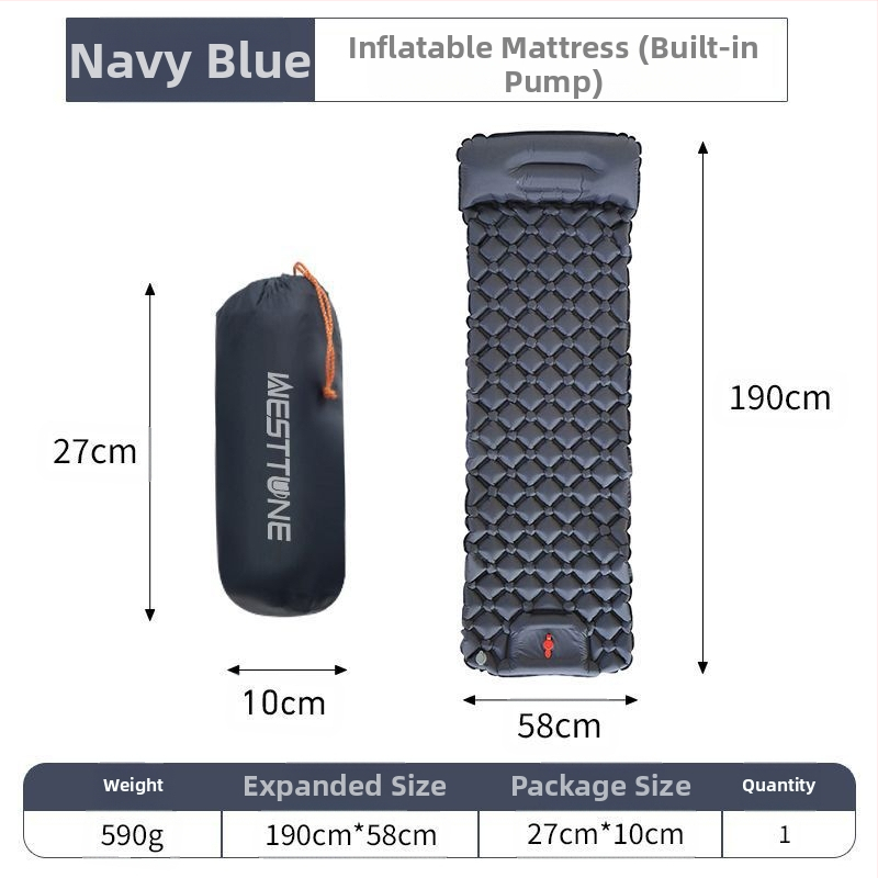 J1U.Westtune ülikerge täispuhutav madrats õues kasutamiseks mõeldud telk, magamisalus, paksendatud ja mugav õhkpadi, kaitse ühe inimese eest