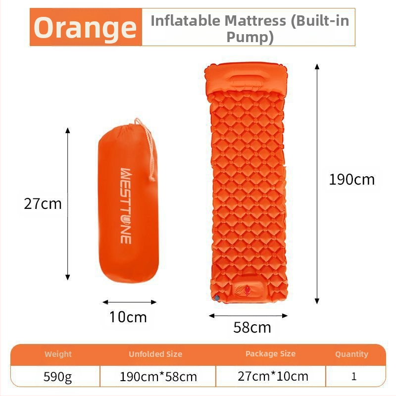 J1U.Westtune ülikerge täispuhutav madrats õues kasutamiseks mõeldud telk, magamisalus, paksendatud ja mugav õhkpadi, kaitse ühe inimese eest