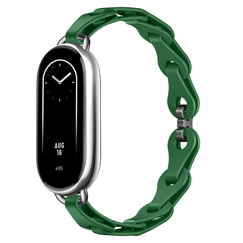 Sobib Xiaomi Mi Band 9 kellarihmale, moodne väljalõigatud käevõru, silikoonist kellarihm, Xiaomi 8 universaalne eramudel, asenduskäepael