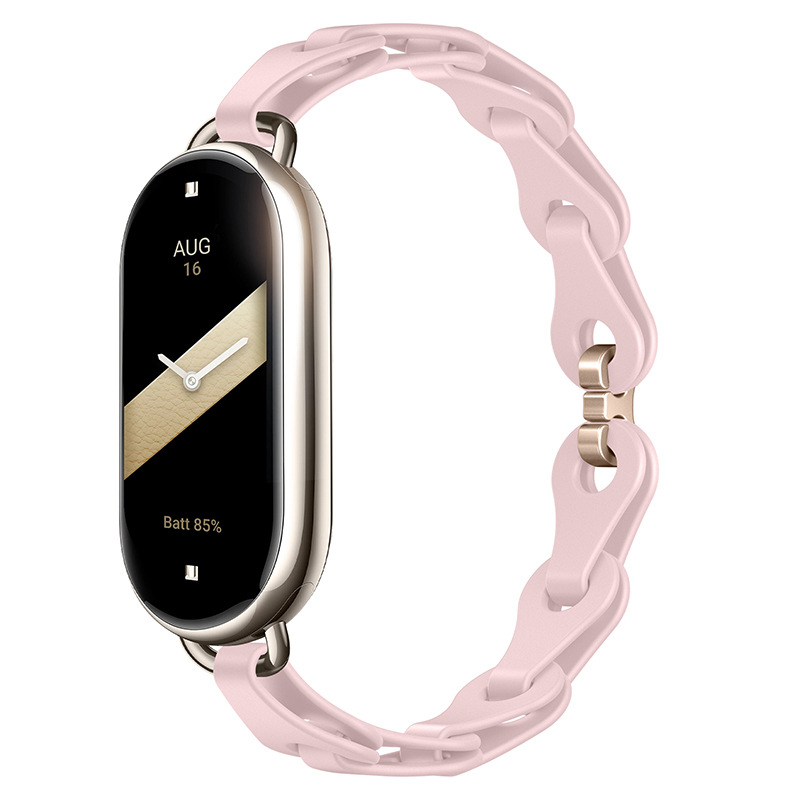 Sobib Xiaomi Mi Band 9 kellarihmale, moodne väljalõigatud käevõru, silikoonist kellarihm, Xiaomi 8 universaalne eramudel, asenduskäepael