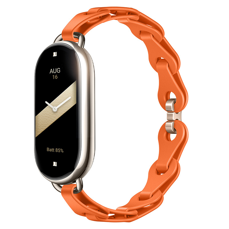 Sobib Xiaomi Mi Band 9 kellarihmale, moodne väljalõigatud käevõru, silikoonist kellarihm, Xiaomi 8 universaalne eramudel, asenduskäepael