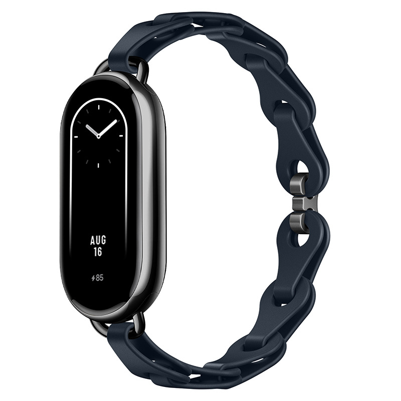 Sobib Xiaomi Mi Band 9 kellarihmale, moodne väljalõigatud käevõru, silikoonist kellarihm, Xiaomi 8 universaalne eramudel, asenduskäepael