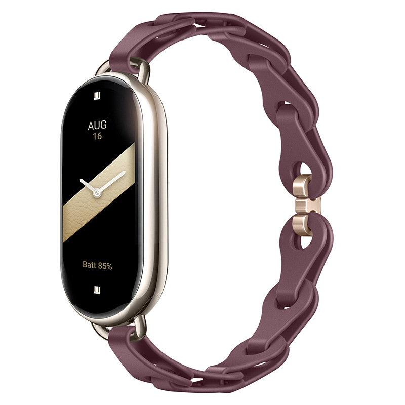 Sobib Xiaomi Mi Band 9 kellarihmale, moodne väljalõigatud käevõru, silikoonist kellarihm, Xiaomi 8 universaalne eramudel, asenduskäepael